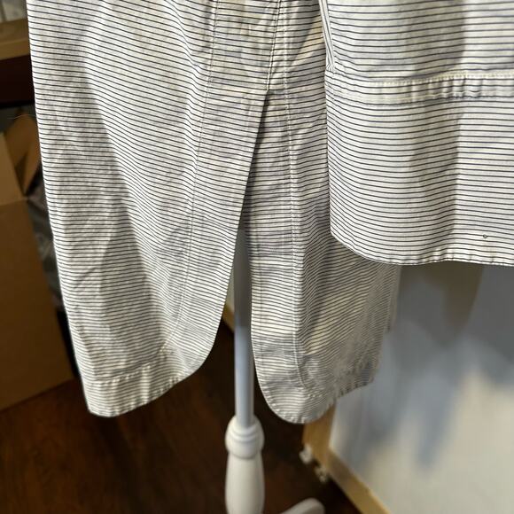 Vince. blue & white striped cotton tunic top size M - Picture 5 of 12